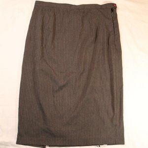 Contempo office skirt black with grey stripes medium